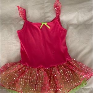 Girls dance leotard with a skirt attached